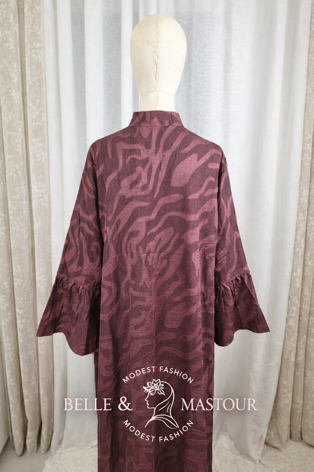 Robe longue texturée