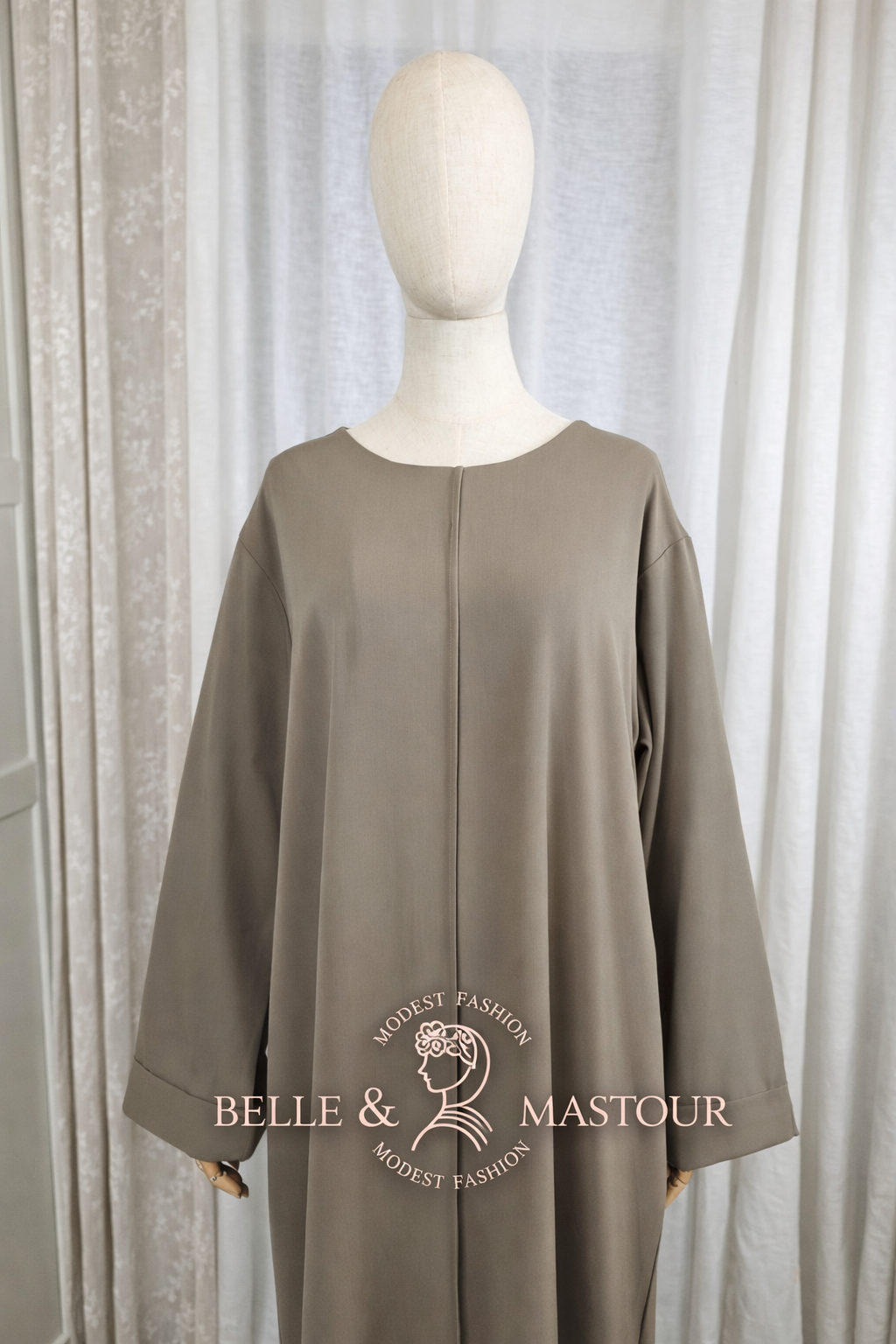 Abaya Kaki Intemporelle