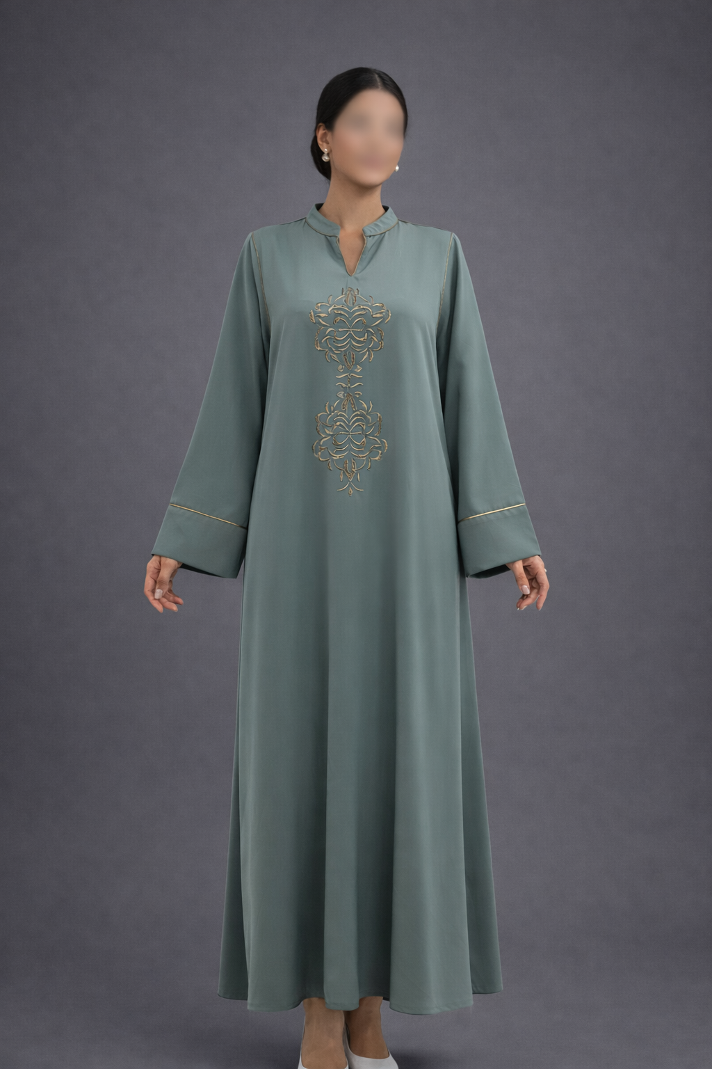 Robe longue brodée