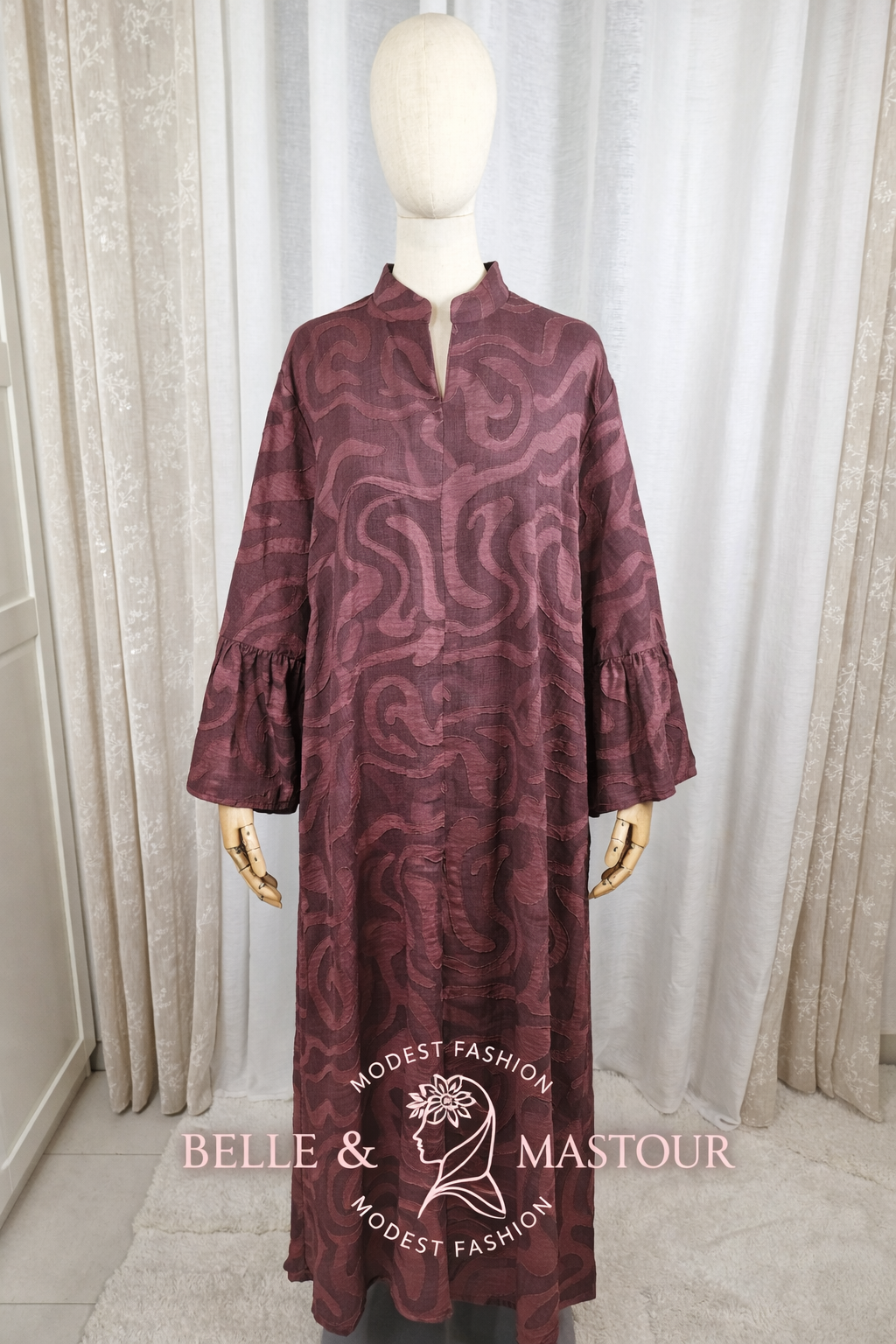Robe longue texturée
