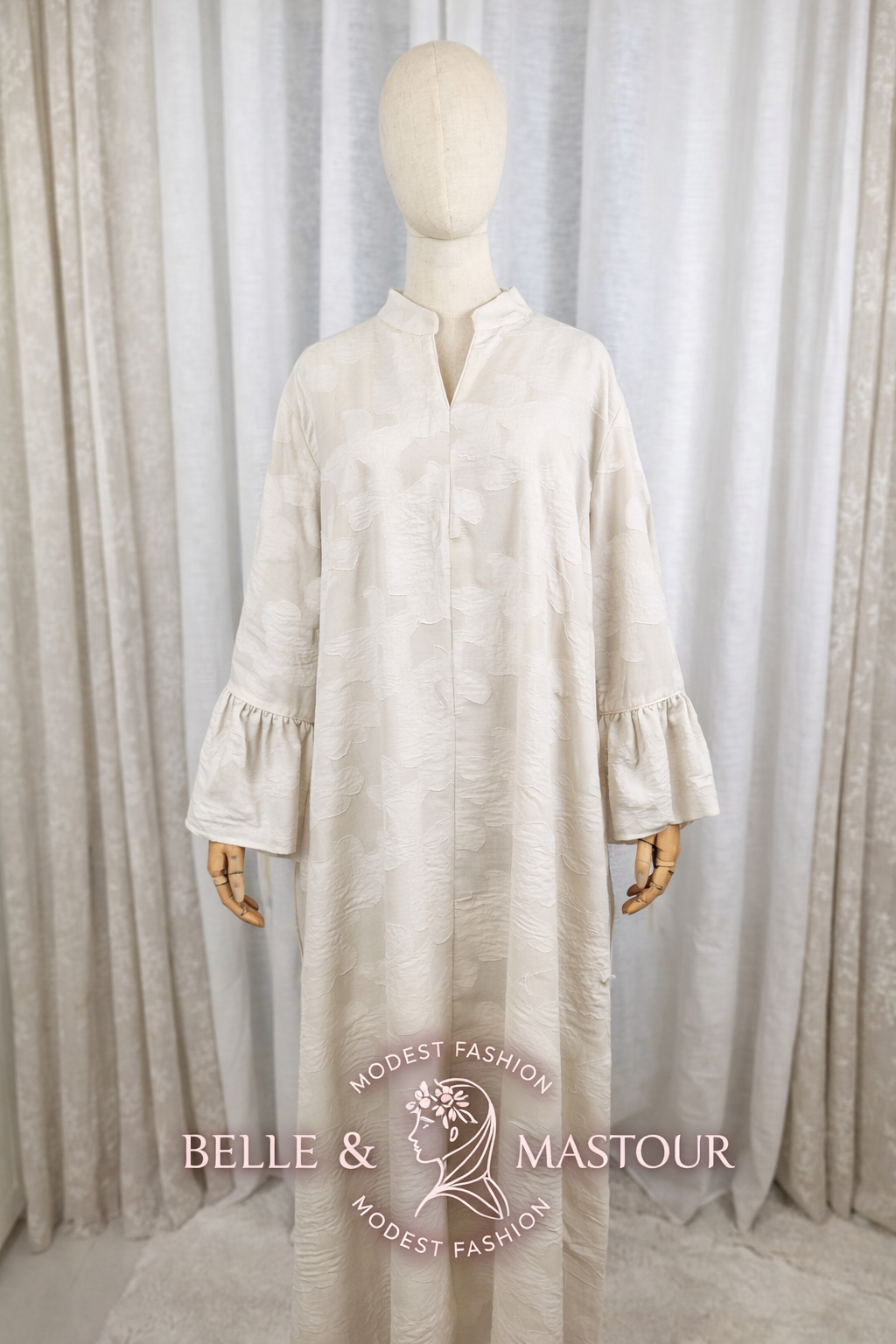 Robe longue texturée