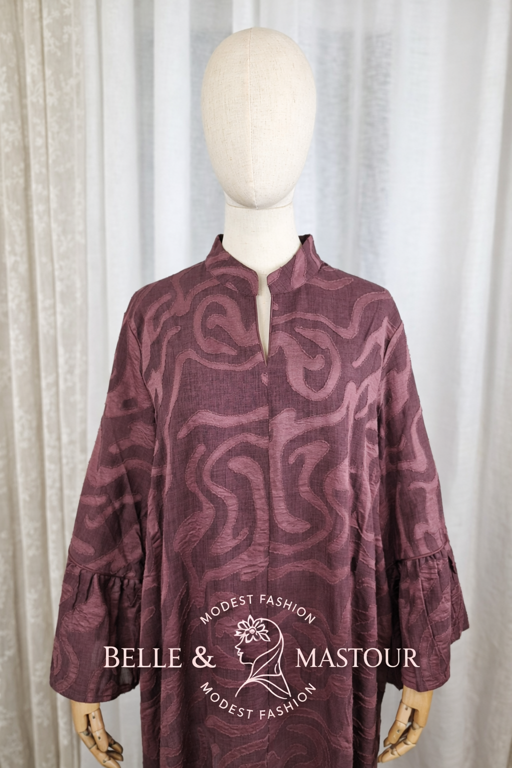 Robe longue texturée