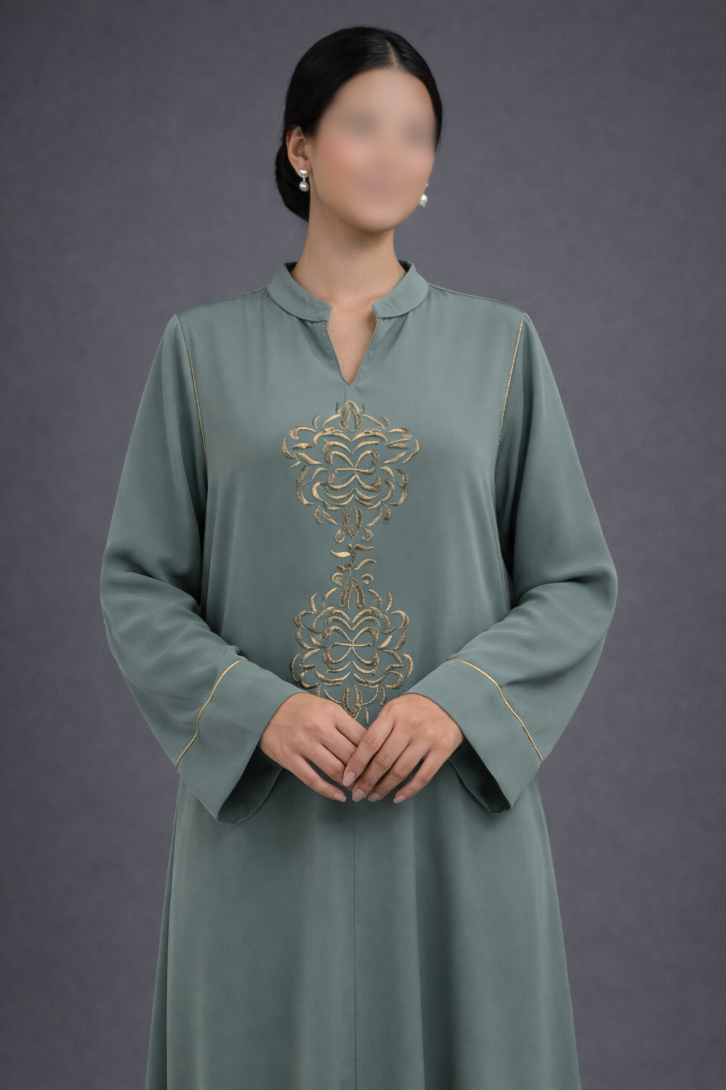 Robe longue brodée